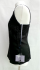 Top nero in seta con pietrine